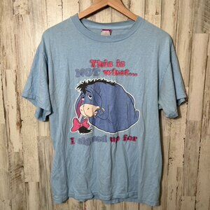 Vintage 90s Disney Eeyore‎ Light Blue T Shirt Womens Size Large